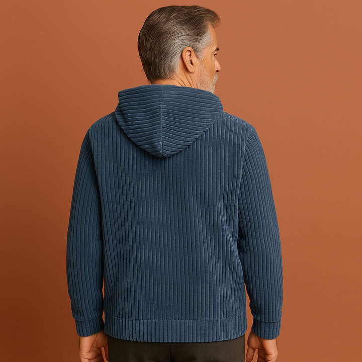 Comfortabele heren hoodie met relaxte pasvorm voor winterkleding. Stijlvol en warm voor casual herenmode.