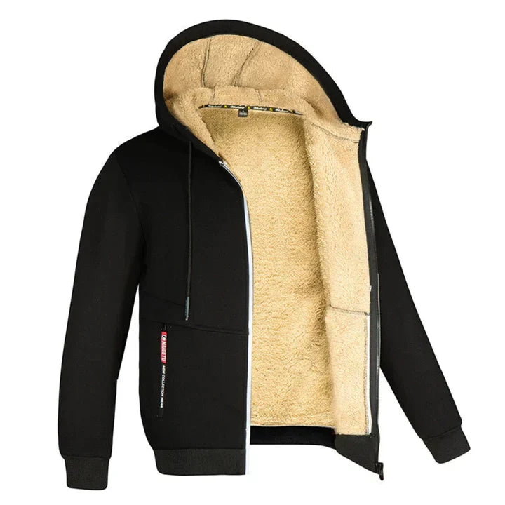 Heren hoodie met rits en capuchon, regular fit. Perfect voor casual kleding.