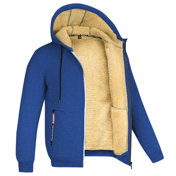 Basic heren capuchonvest met rits, regular fit, onmisbaar in elke casual garderobe.