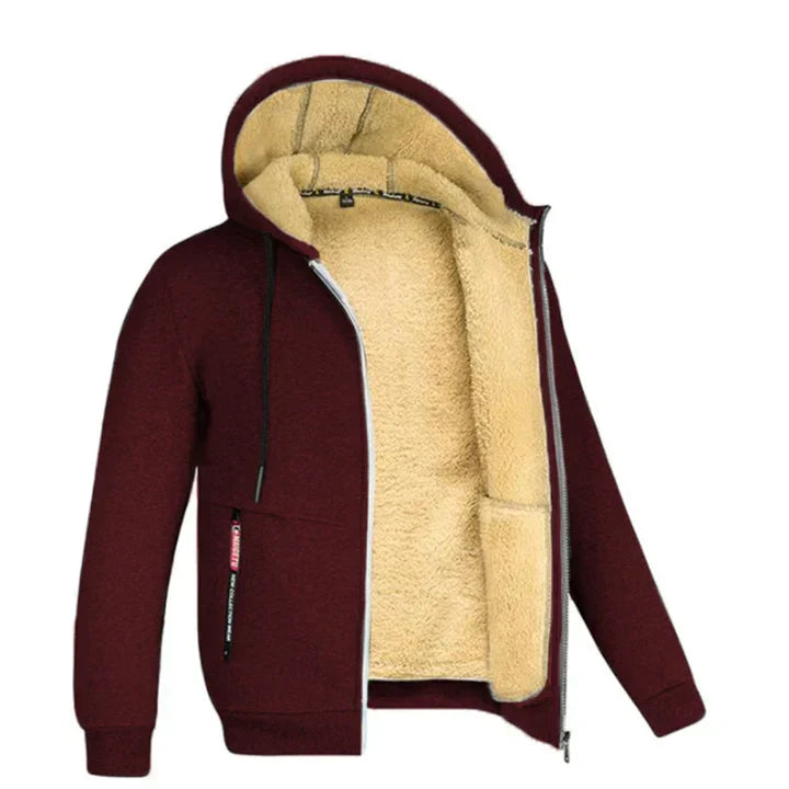 Functionele heren hoodie met rits en capuchon, regular fit, ideaal als dagelijkse kleding.