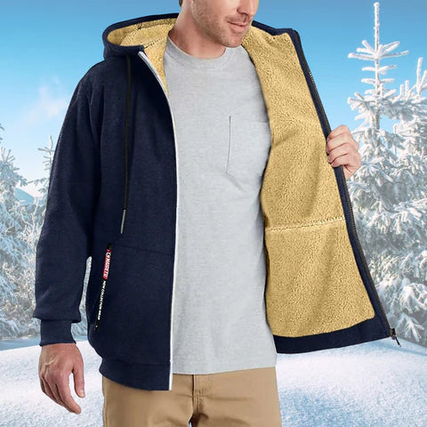 Comfortabele heren zip-up hoodie, regular fit, ideaal als herfstkleding.
