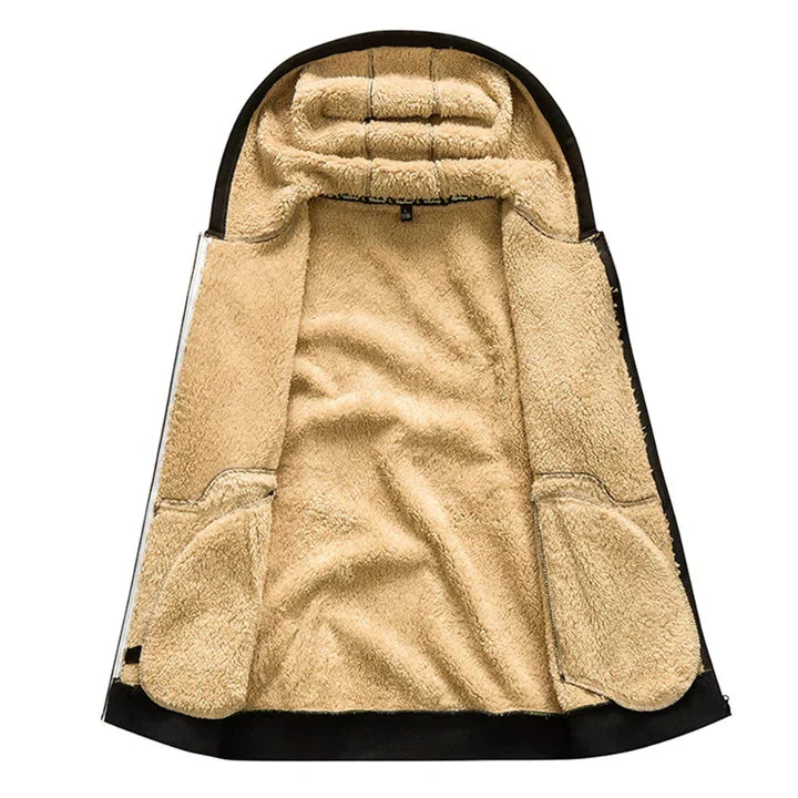 Casual heren hoodie met rits, capuchon en comfortabele regular fit voor elke dag.