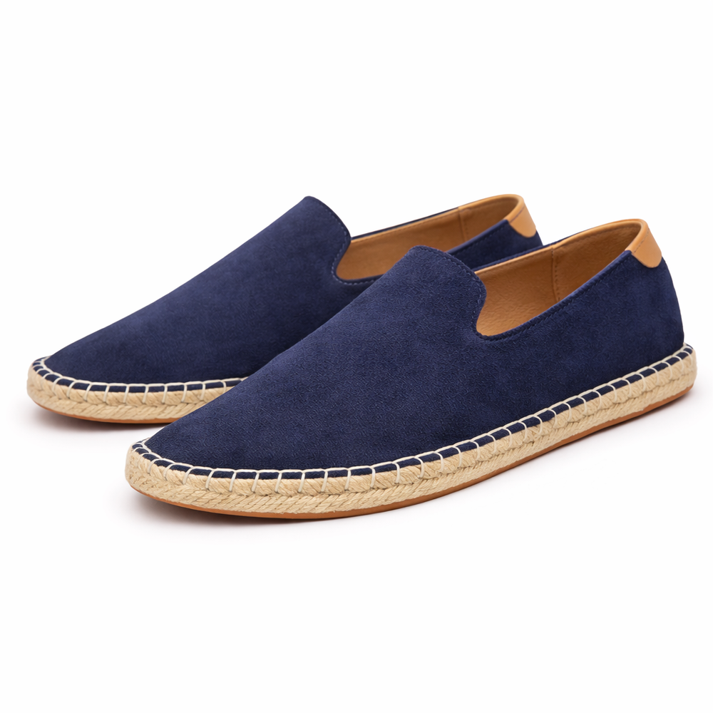 Casual heren espadrille loafers voor strand of vakantie. Stijlvolle instappers met comfort voor de zomer.