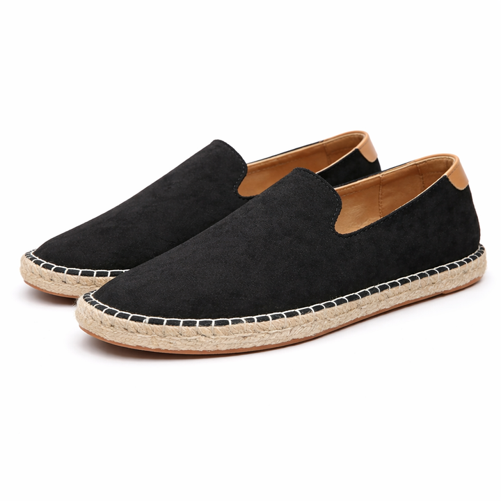 Zomerse heren espadrille loafers met een ontspannen uitstraling. Comfortabele casual instappers voor warm weer.