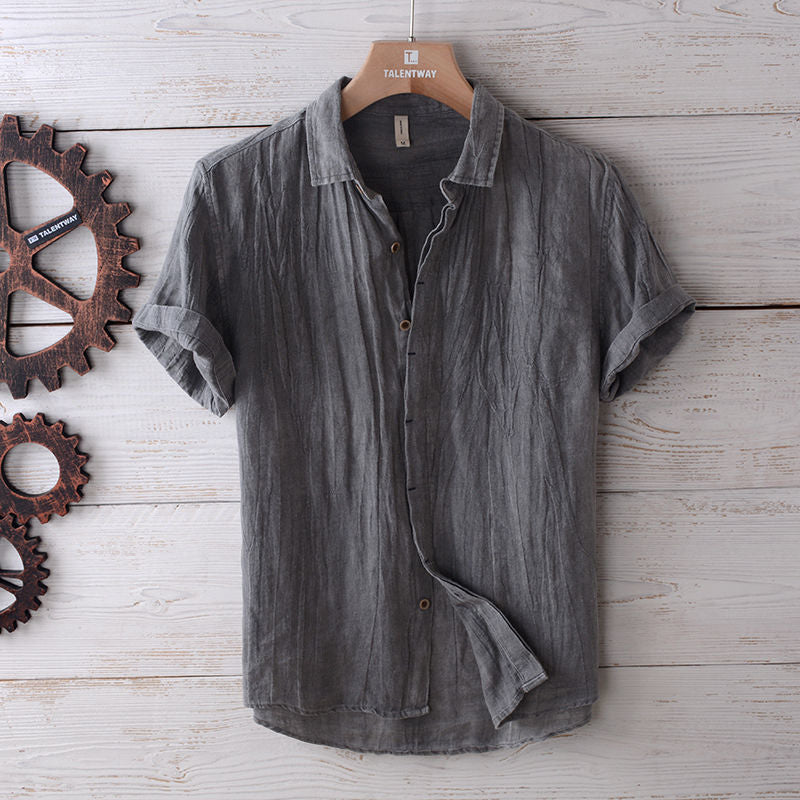 Zomers heren overhemd, stijlvol en comfortabel, ideaal voor een casual look of business casual outfit.