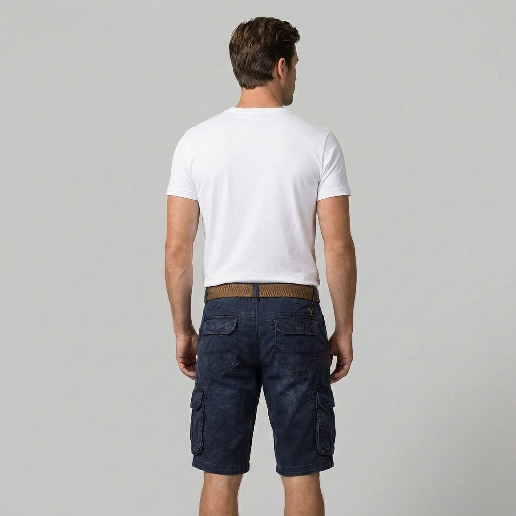 Comfortabele heren cargo korte broek van ademende katoenmix, perfect voor warme zomerdagen en ontspanning.