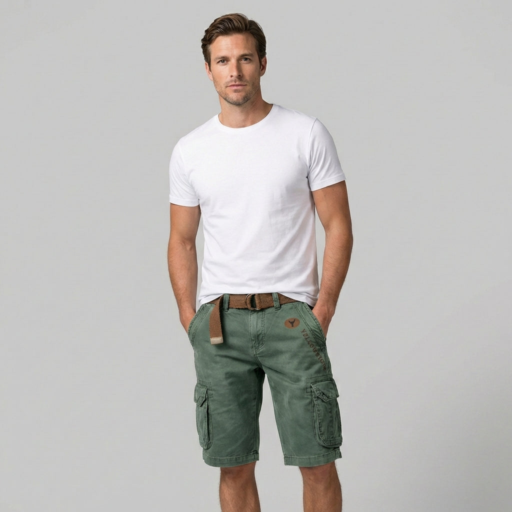 Praktische heren cargo korte broek met ruime zakken, ideaal voor het opbergen van benodigdheden tijdens elke activiteit.