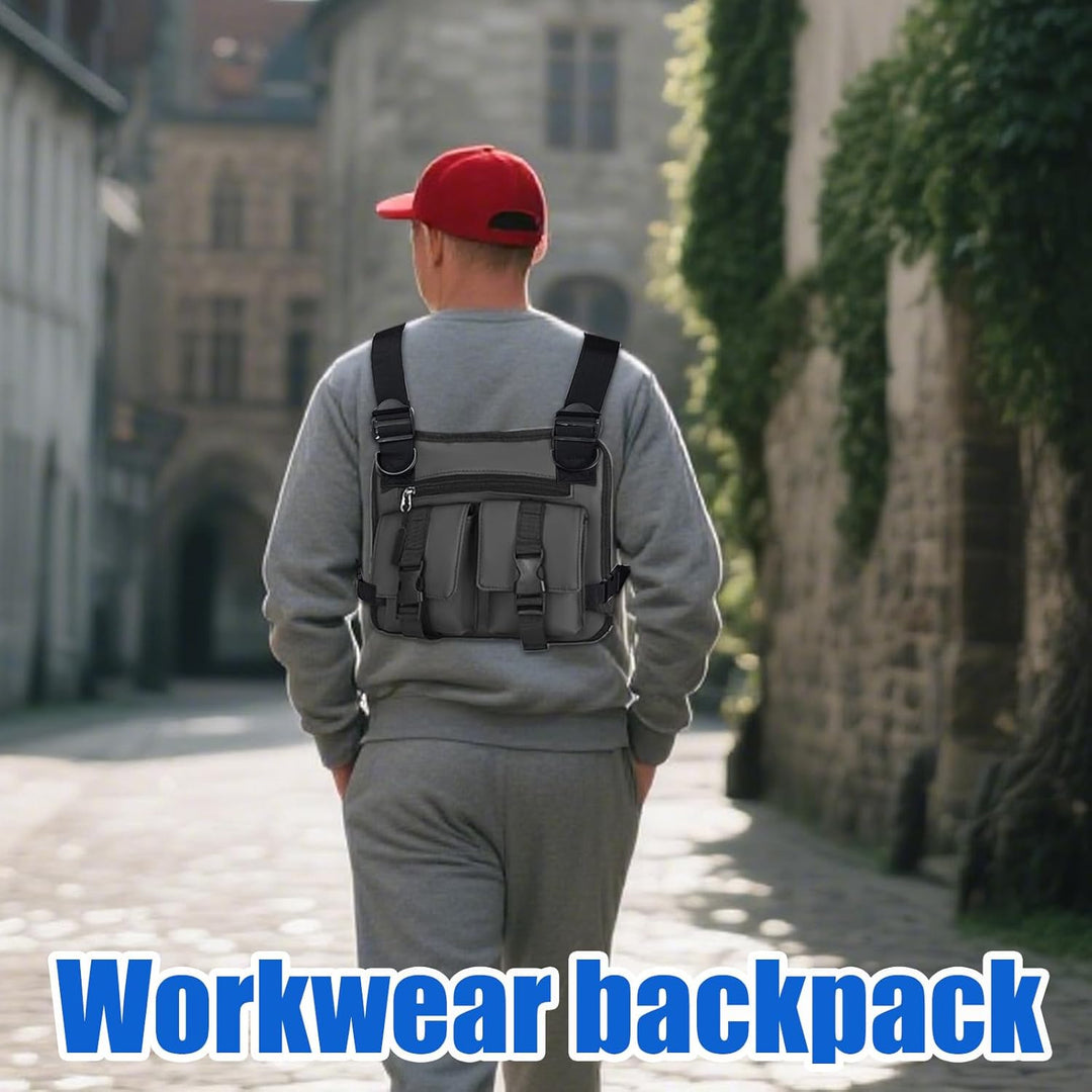 Modern heren hardloopvest, perfect voor urban en outdoor fitness en een actieve levensstijl.