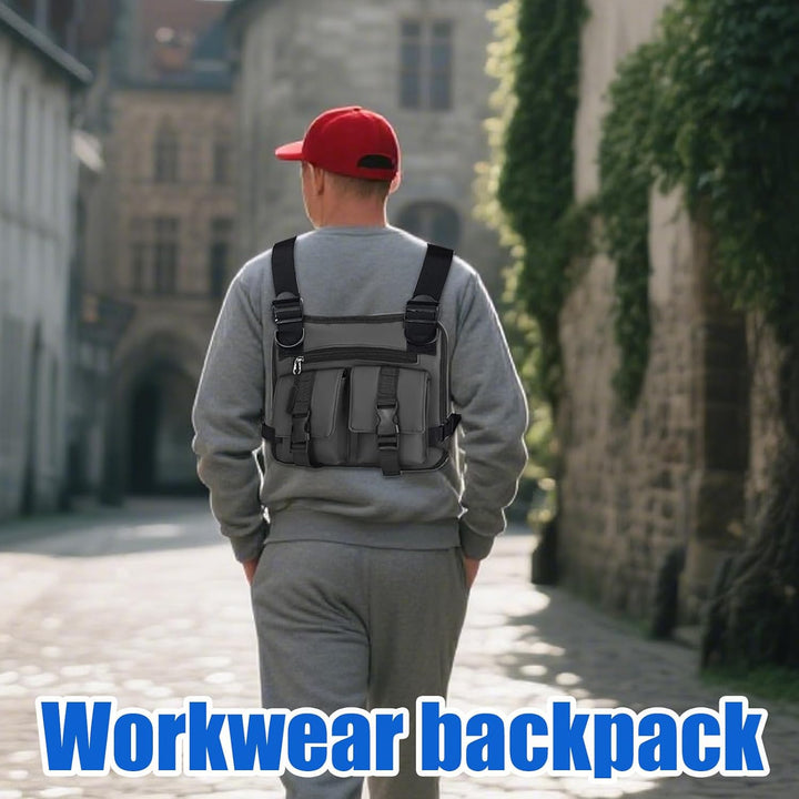 Modern heren hardloopvest, perfect voor urban en outdoor fitness en een actieve levensstijl.