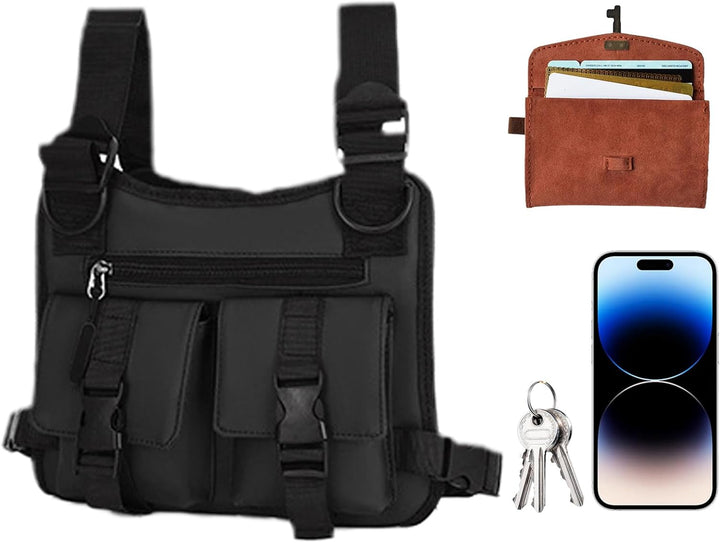 Comfortabel heren hardloopvest met verstelbare banden voor een perfecte zit.