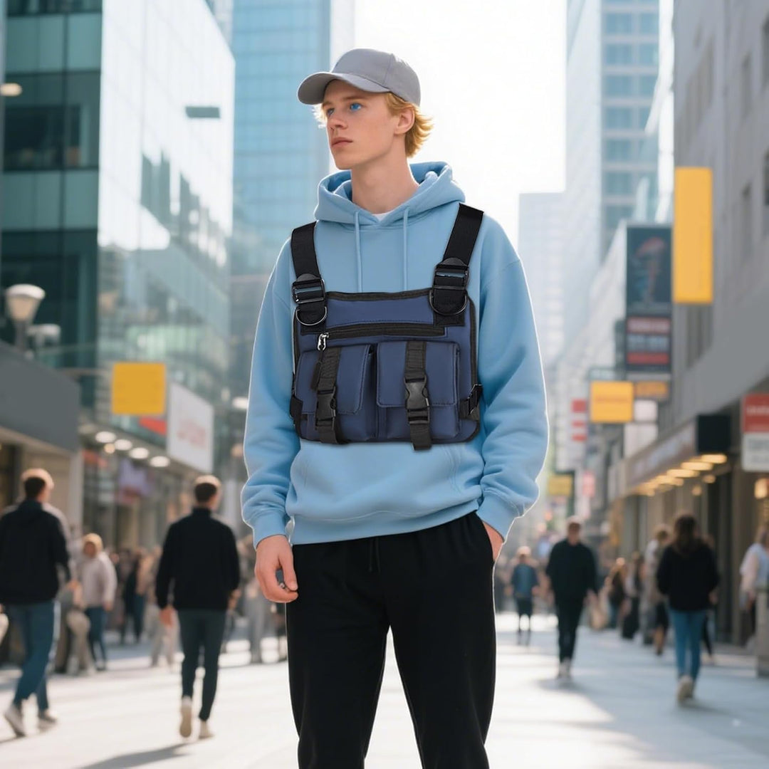 Verstelbaar hardloopvest voor heren, ergonomisch ontwerp voor een perfecte pasvorm.