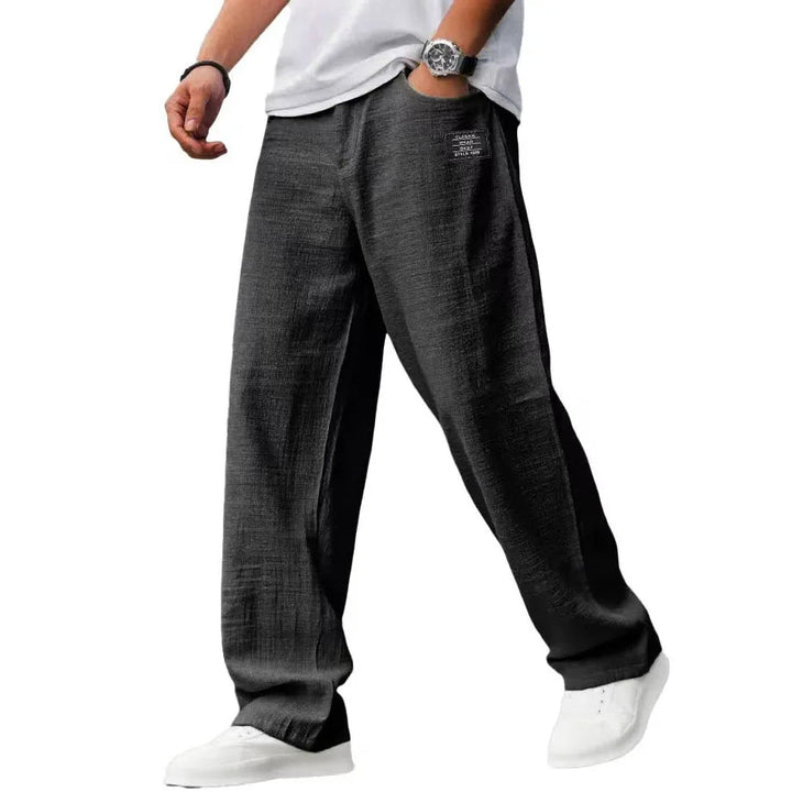 Moderne heren rechte broek, lichtgewicht en veelzijdig. Perfect voor een stijlvolle dagelijkse look.