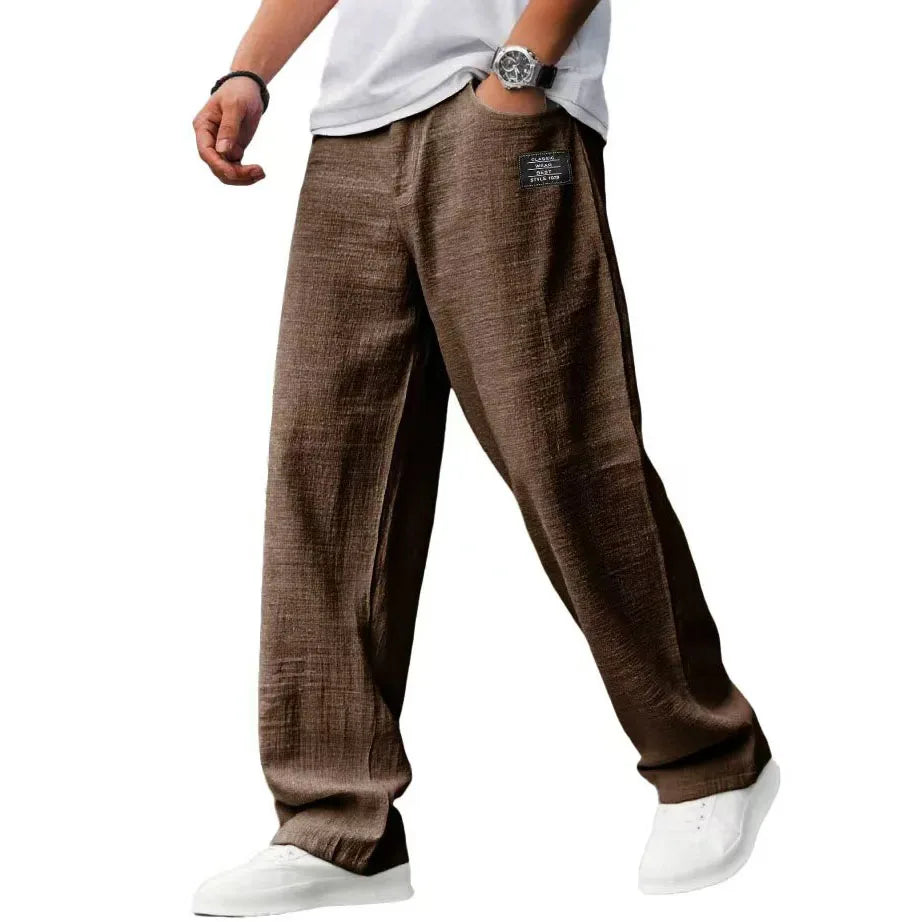 Casual heren lichtgewicht broek, rechte pasvorm, biedt ultiem comfort voor elke gelegenheid.