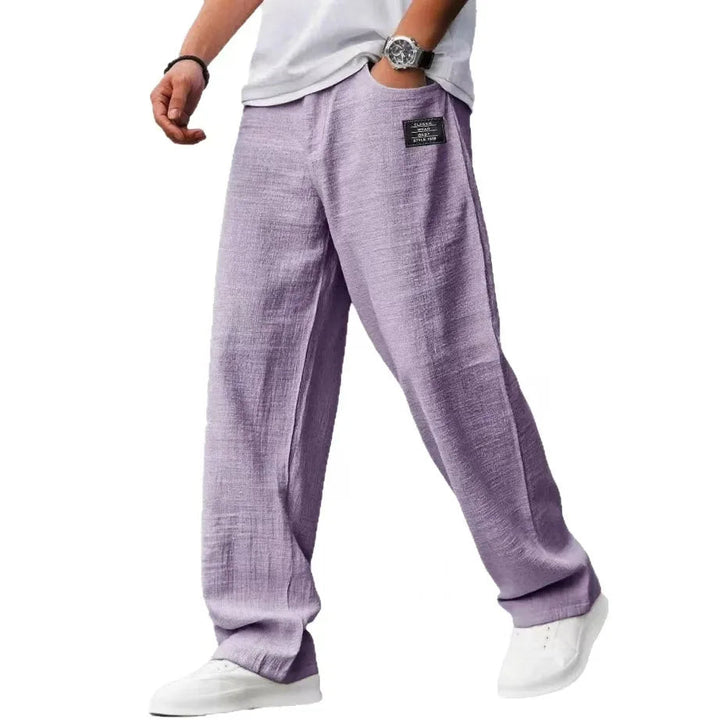 Ultiem comfortabele heren lichtgewicht broek met rechte pijp, ideaal voor een relaxte maar stijlvolle dag.