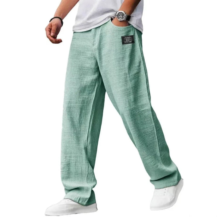 Veelzijdige heren lichtgewicht rechte broek; ademend, comfortabel en geschikt voor diverse stijlen.