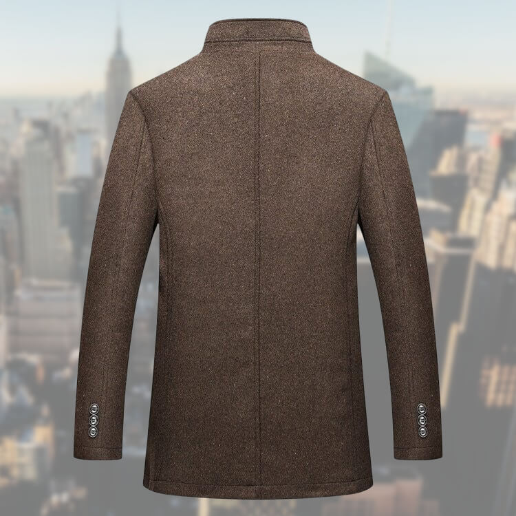 Warme heren wintermantel met gilet, een elegante buitenkleding voor stijlvolle mannen. Perfecte overjas.