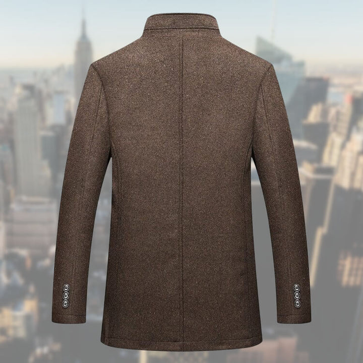 Warme heren wintermantel met gilet, een elegante buitenkleding voor stijlvolle mannen. Perfecte overjas.