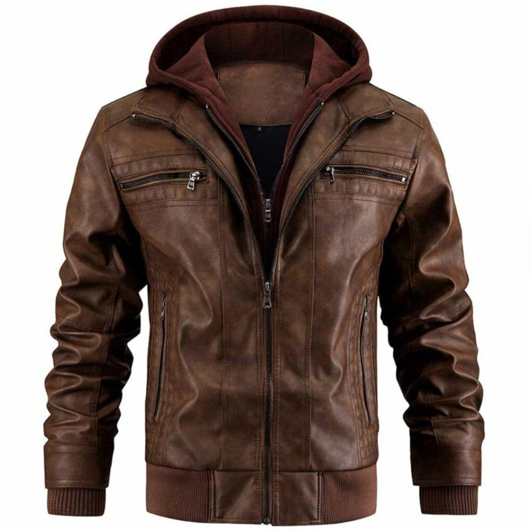 Praktisch herenjack met capuchon en rits, veelzijdig voor casual kleding en buitenactiviteiten in de lente.