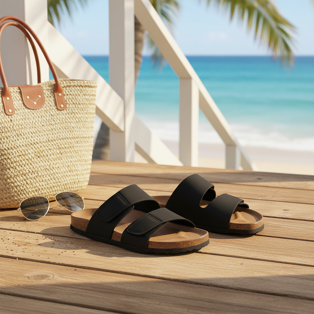 Verstelbare heren sandalen met dempende EVA zool, ideaal voor casual gebruik en buitenactiviteiten.
