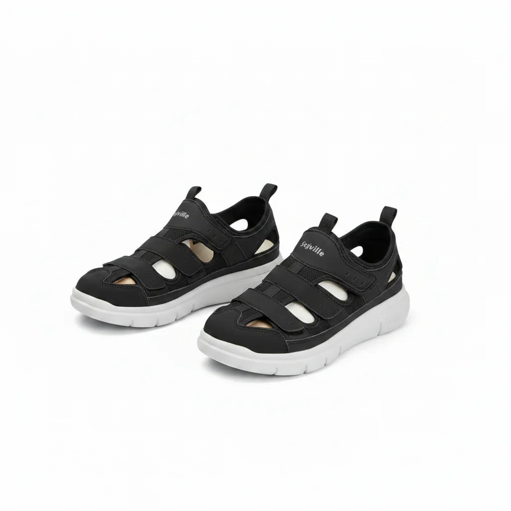 Grijze orthopedische wandelsneaker Jens met voetboogondersteuning, perfect voor platte voeten en dagelijks gebruik.