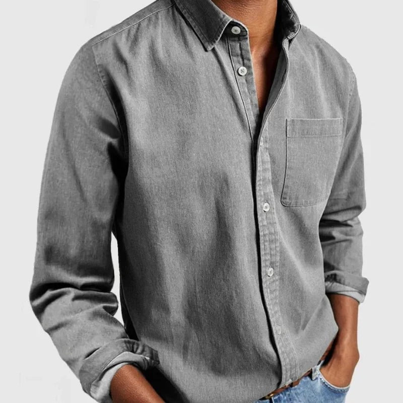 Heren overhemd Liam, robuust en stijlvol. Casual model met lange mouwen en knoopsluiting voor comfortabele mode.