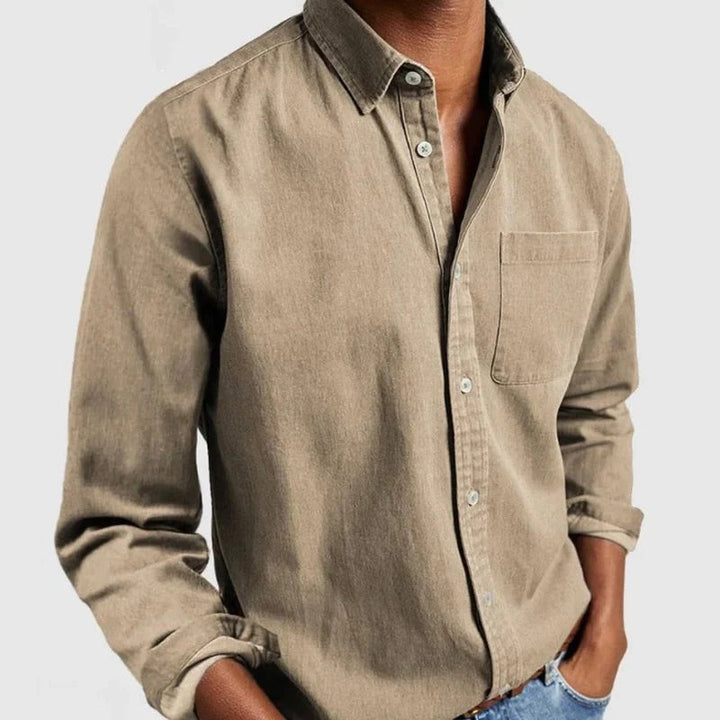 Stijlvol herenmode overhemd Liam, perfect voor diverse looks. Robuust en comfortabel met lange mouwen.
