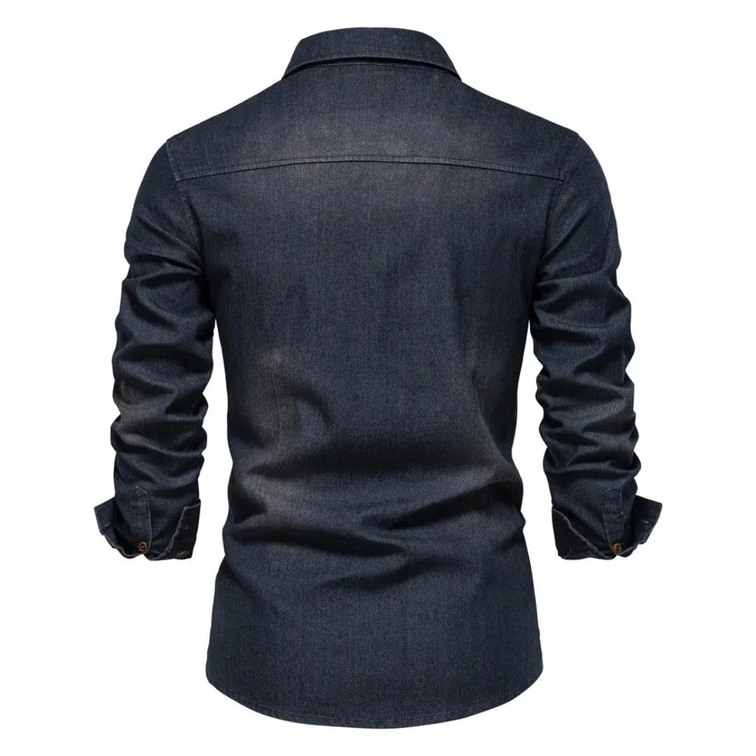 Comfortabel heren overhemd met lange mouwen en knoopsluiting. Ideaal voor lente en herfst mannenmode.