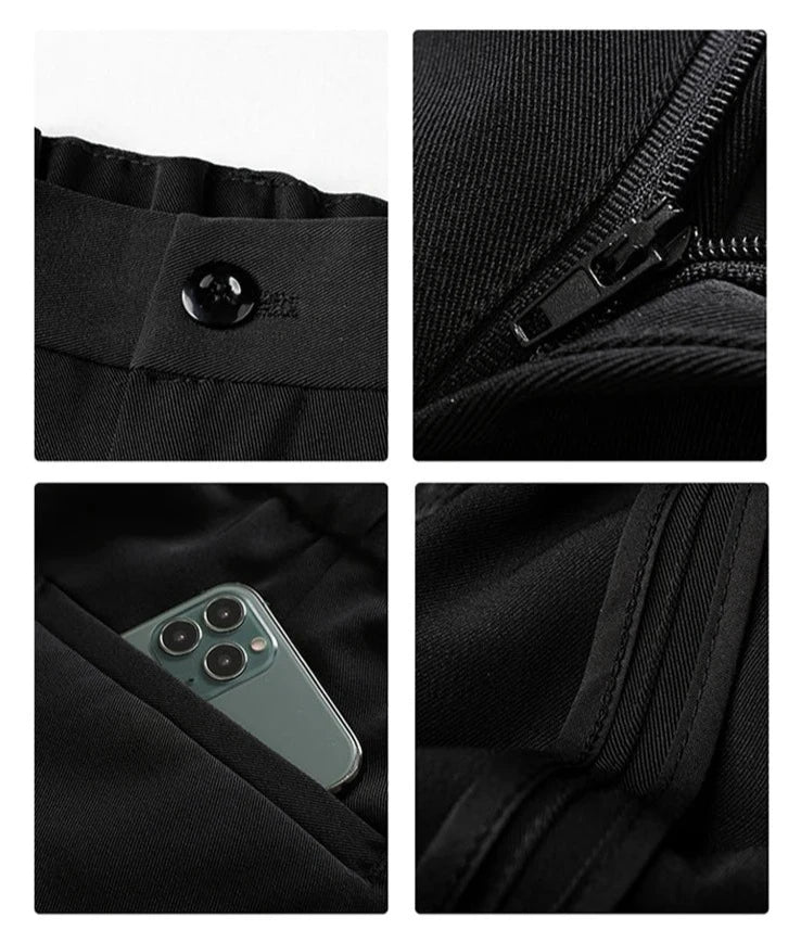 Veelzijdige heren pantalon, getailleerd en met draped design, geschikt voor zowel formeel als casual zakelijk gebruik.