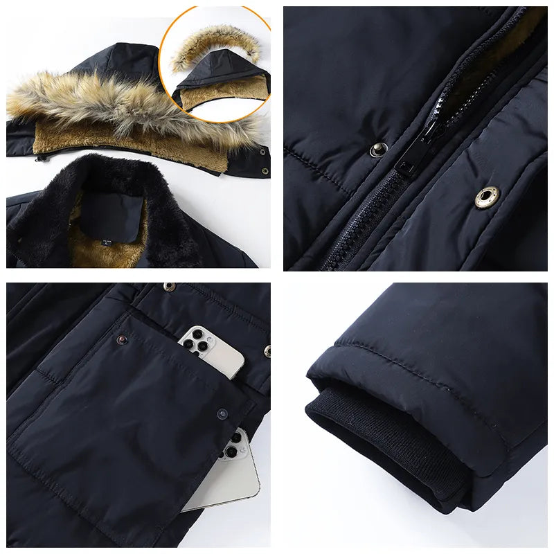 Comfortabele heren parka, waterafstotend en warm gevoerd. Een stijlvolle winterjas met capuchon voor alle activiteiten.