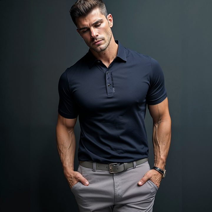 Strijkvrij heren poloshirt in klassieke stijl, een must-have voor de moderne man. Comfortabel en praktisch.