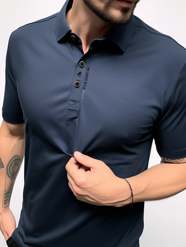 Casual heren polo voor de lente/zomer. Stijlvol ontwerp en strijkvrije stof voor ultiem gemak.