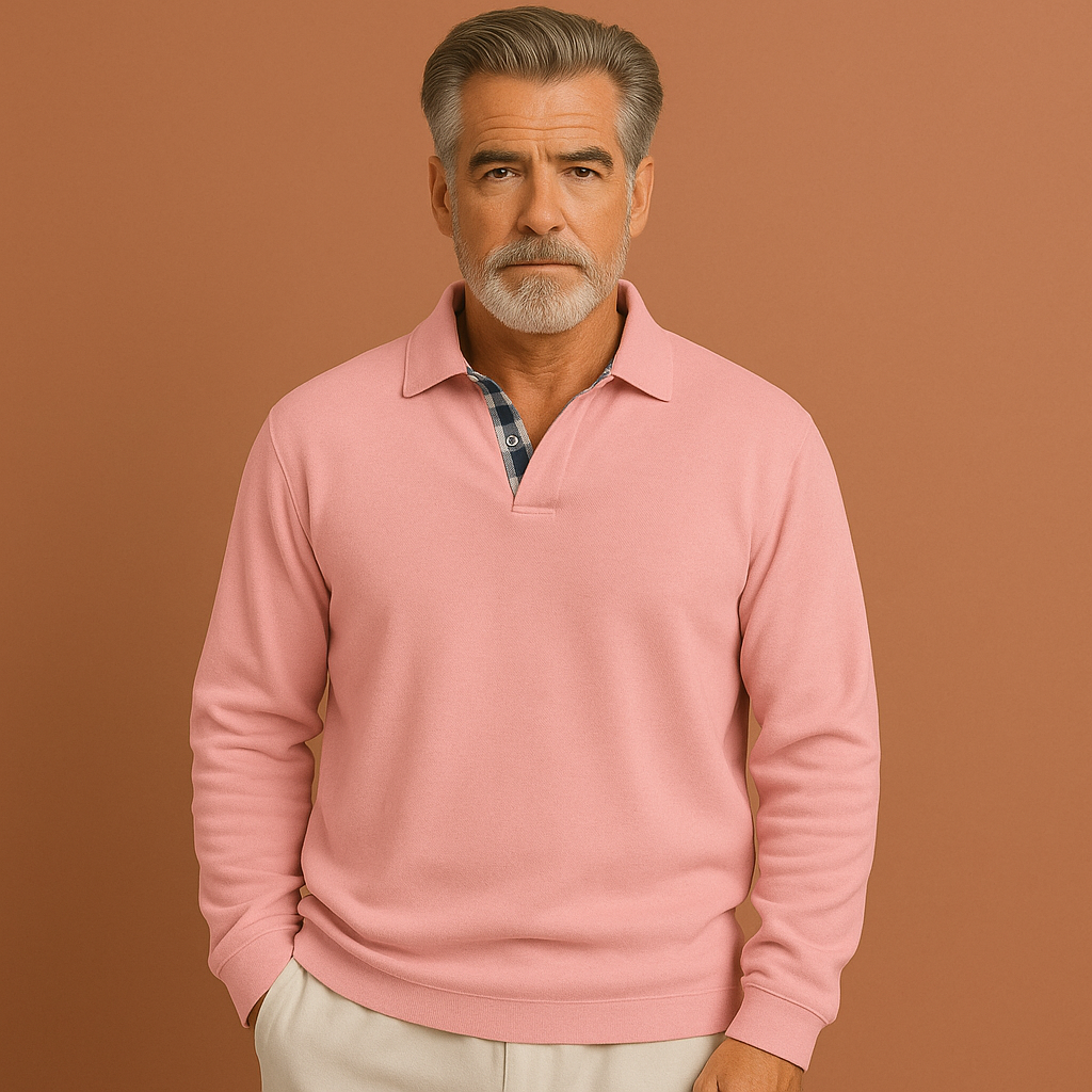 Zachte, ademende heren polotrui, lichtgewicht en comfortabel. Ideale casual kleding voor warme lente- en zomerdagen.