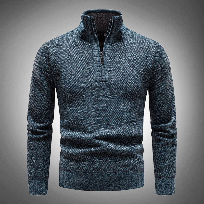 Comfortabele heren halfhoge kraag pullover, lange mouwen, perfect voor gelaagde kleding.