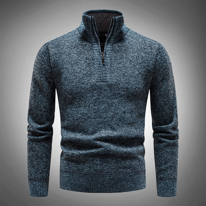 Comfortabele heren halfhoge kraag pullover, lange mouwen, perfect voor gelaagde kleding.