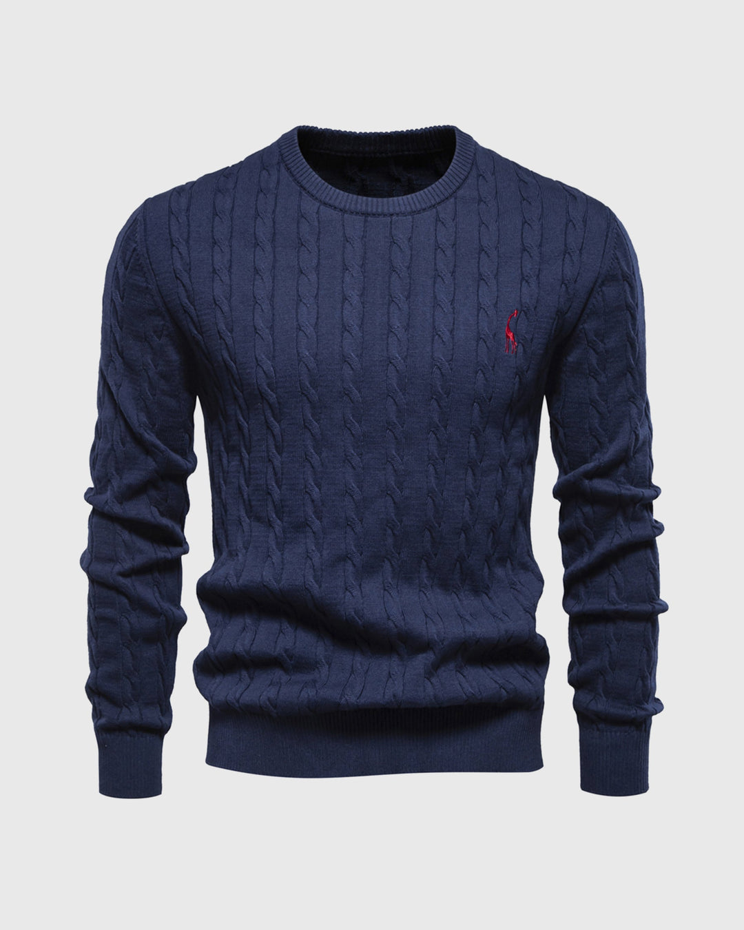 Zijaanzicht van een heren ribgebreid sweatshirt, perfect voor een comfortabele en stijlvolle lentelook.