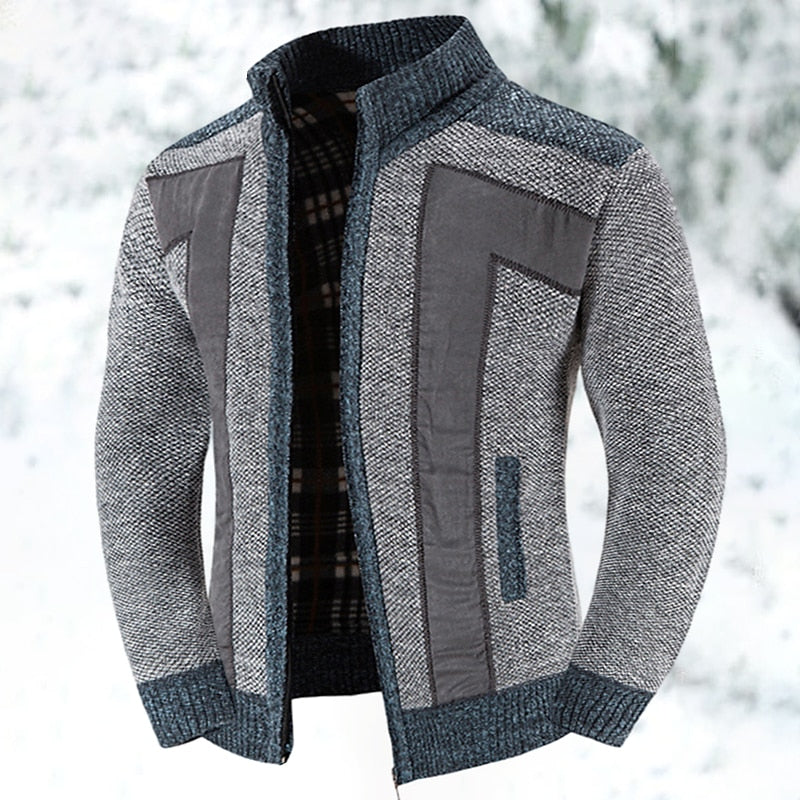 Heren ritsvest met opstaande kraag voor warmte en stijlvol comfort. Ideaal als casual bovenkleding.