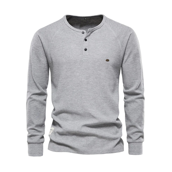 Veelzijdig herenshirt met lange mouwen en ronde hals, perfect voor laagjes of solo, een must-have voor mannenmode.