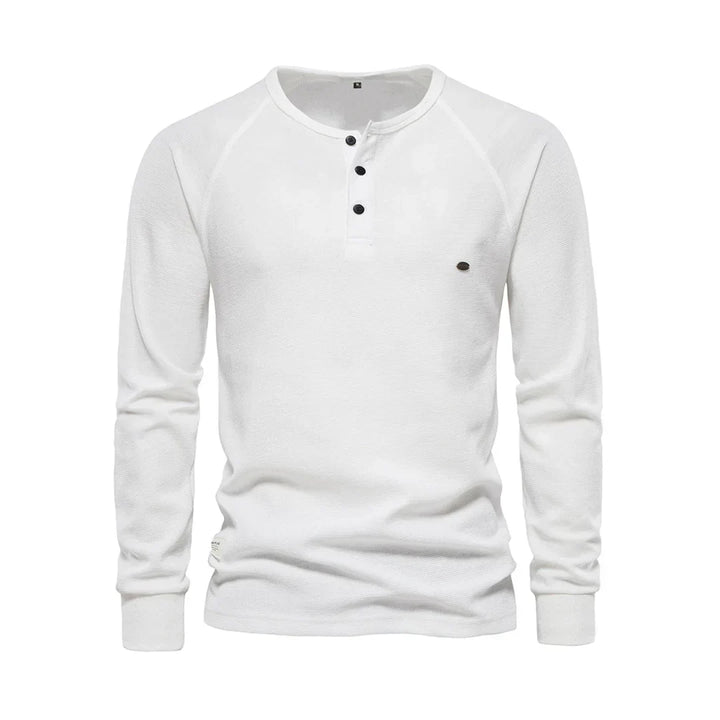 Stijlvol heren basic shirt, lange mouwen en ronde hals, makkelijk te combineren voor een dagelijkse, verzorgde look.