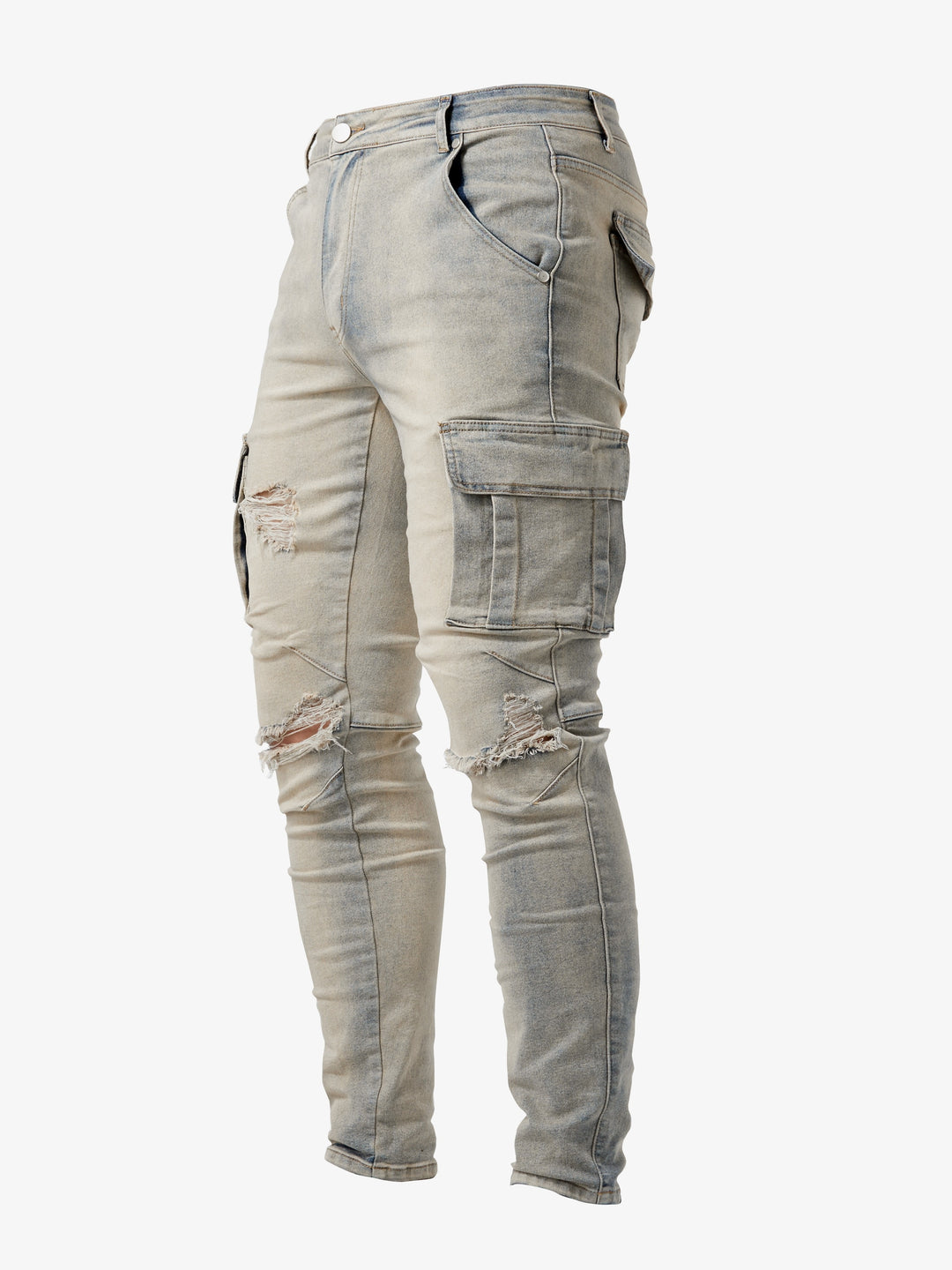 Comfortabele slim fit stretch spijkerbroek voor heren, een veelzijdige cargo jeans voor elke dag.