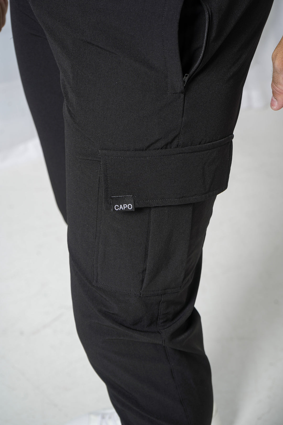 Heren slim fit cargobroek met elastische taille voor een perfecte pasvorm en extra comfort.