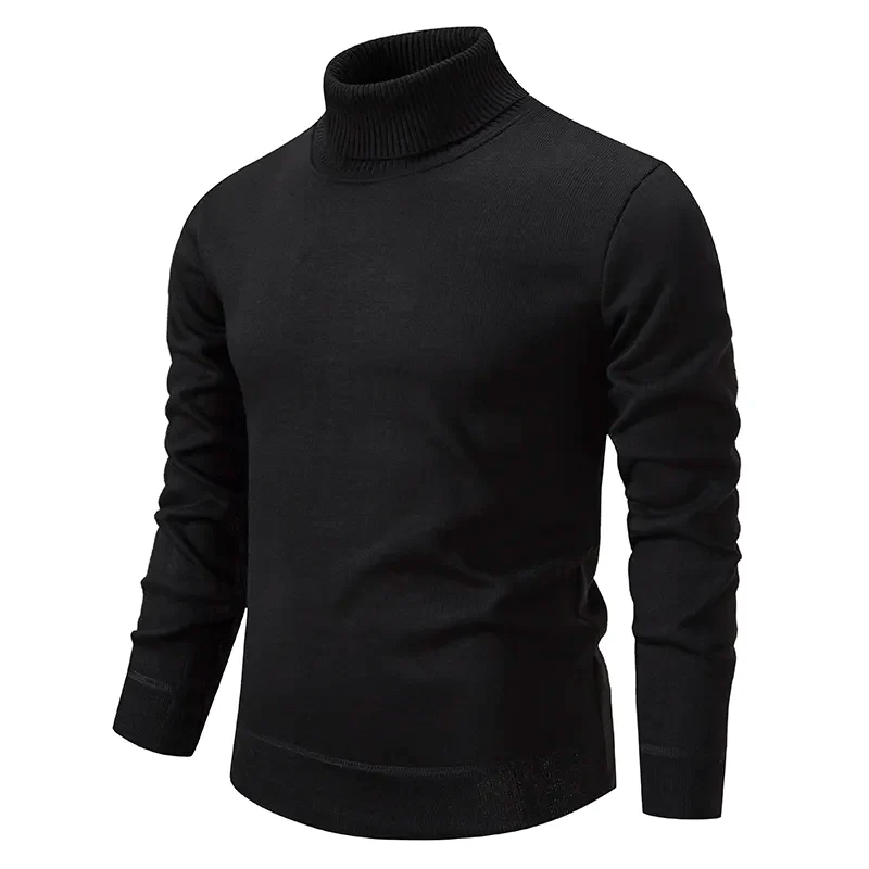 Stijlvolle slimfit heren coltrui in effen kleur. Ideaal voor elegante herfst- en wintermode, casual of gekleed.