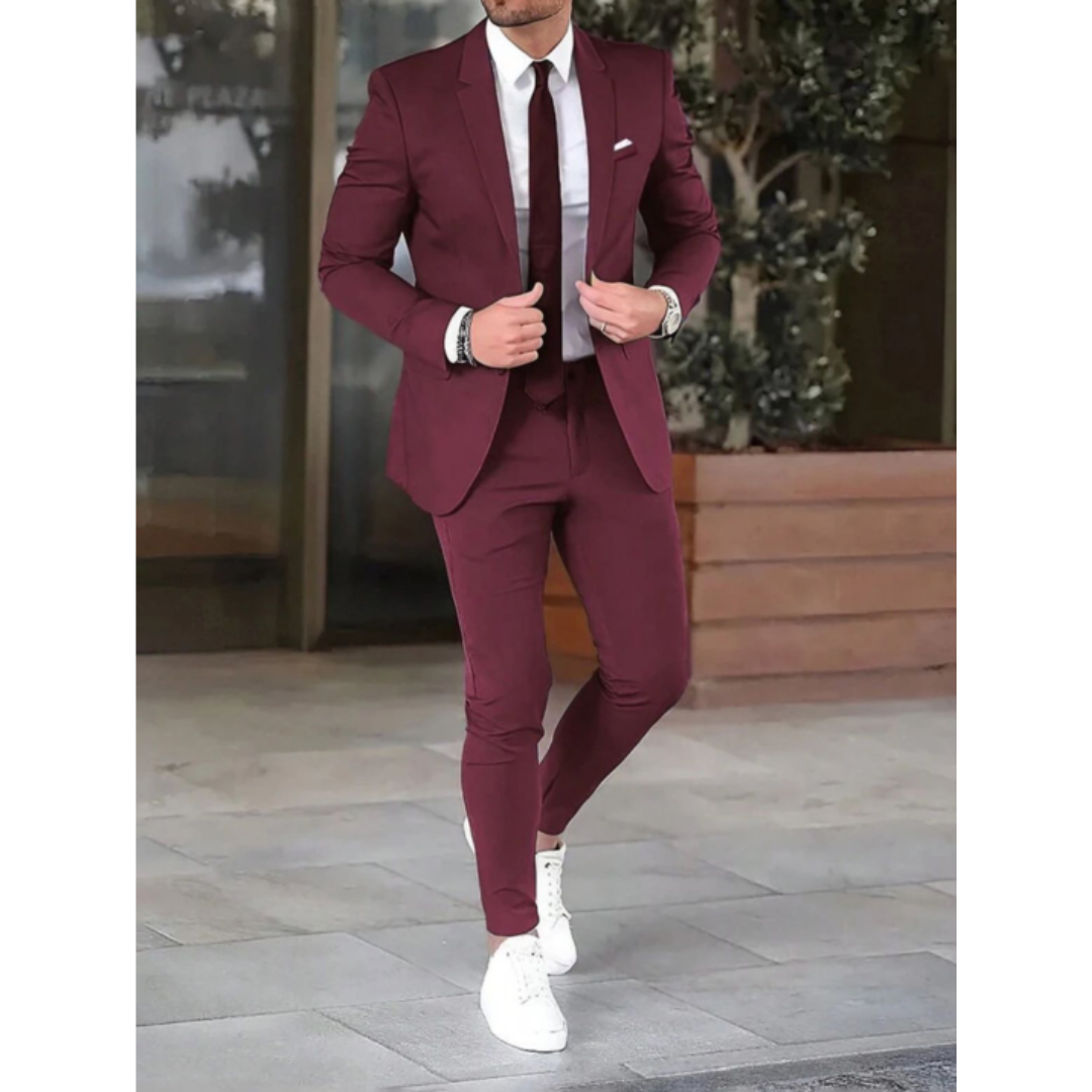 Detail van de stof van het heren maatpak. Hoogwaardige moderne kleding, perfect voor een stijlvolle look.