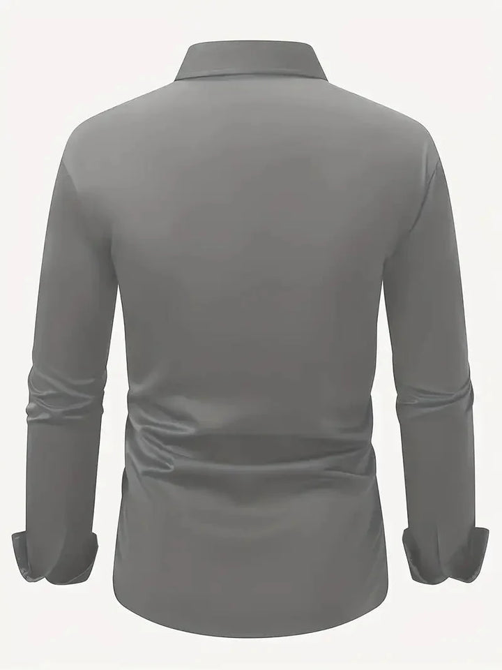 Perfect gesneden slim fit heren overhemd met lange mouw en klassieke kraag, superieure kwaliteit.
