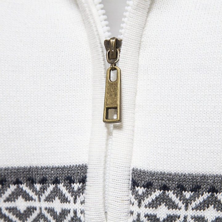 Moderne slim fit heren trui; comfortabele halve rits sweater, ideaal voor een elegante herfstlook.