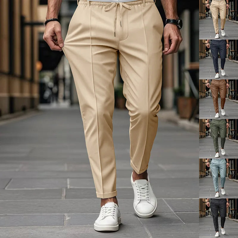 Moderne zakelijke herenbroek slim fit, ideaal voor mannen die comfort zoeken in mode.
