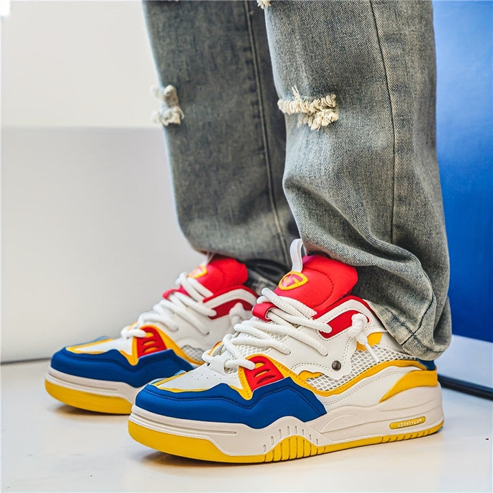 Strakke herensneakers met dynamisch sportief design, voor een comfortabele en trendy dagelijkse look.