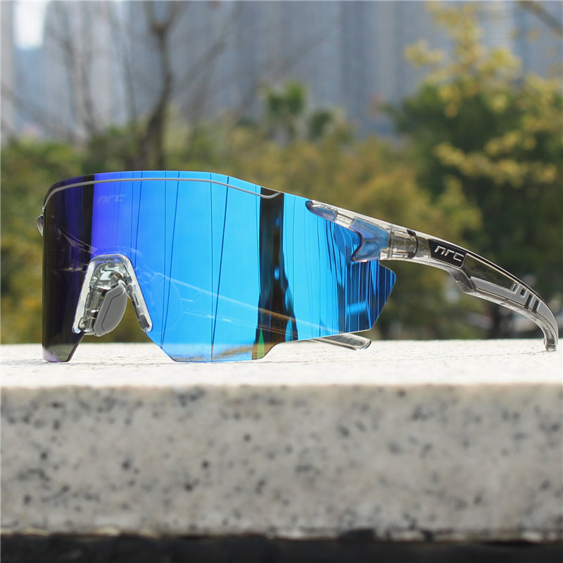 "Heren sportzonnebril met gepolariseerde lenzen en UV-bescherming, unisex, lichtgewicht, ideaal voor outdooractiviteiten."