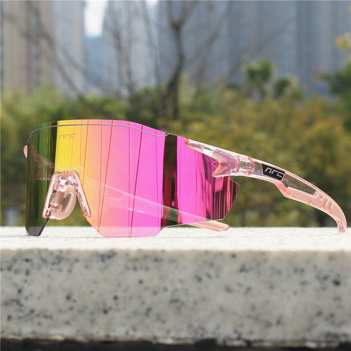 "Heren sportzonnebril met gepolariseerde lenzen en UV-bescherming, unisex, lichtgewicht, ideaal voor outdooractiviteiten."