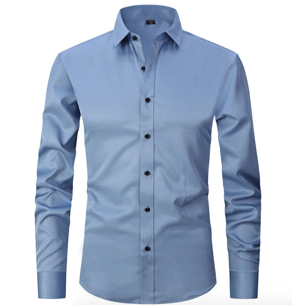 Veelzijdig heren stretch overhemd in klassieke kleur. Essentieel comfortabel shirt voor elke garderobe.