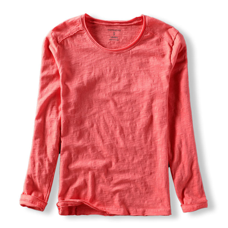 Veelzijdig heren T-shirt lange mouw, ronde hals. Perfect als basic shirt voor een gelaagde, casual look.